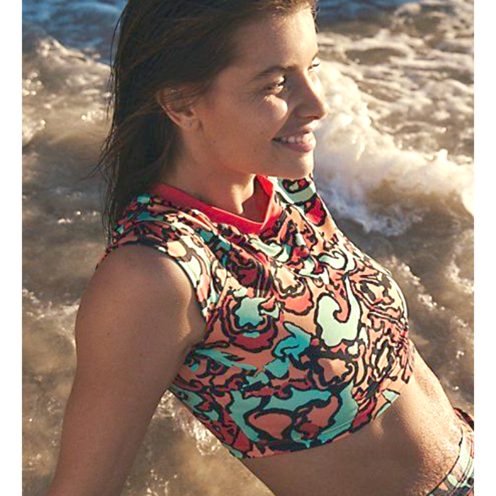 FREE PEOPLE FP BEACH FREE-EST SONNY CROPPED TOP RENEE BIKINI BOTTOMS SWIMSUIT S - Picture 6 of 9